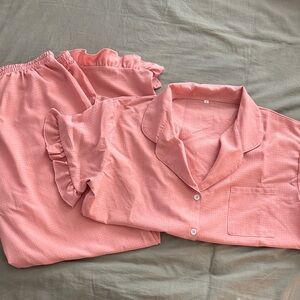 Pink Ruffle Pajama Set